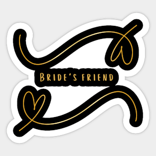 Bridal shower designs - bride's friend Sticker